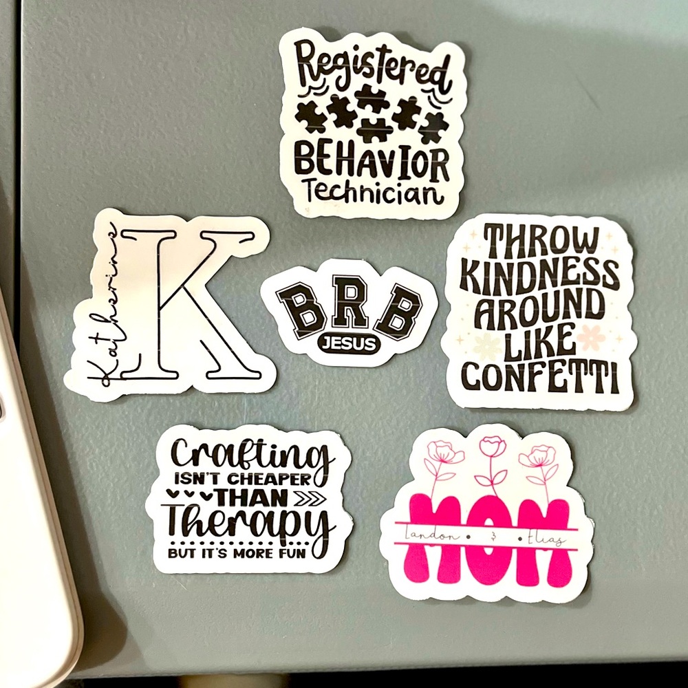 Custom Inspirational & Craft-Themed Stickers Bundle for Crafters and Moms